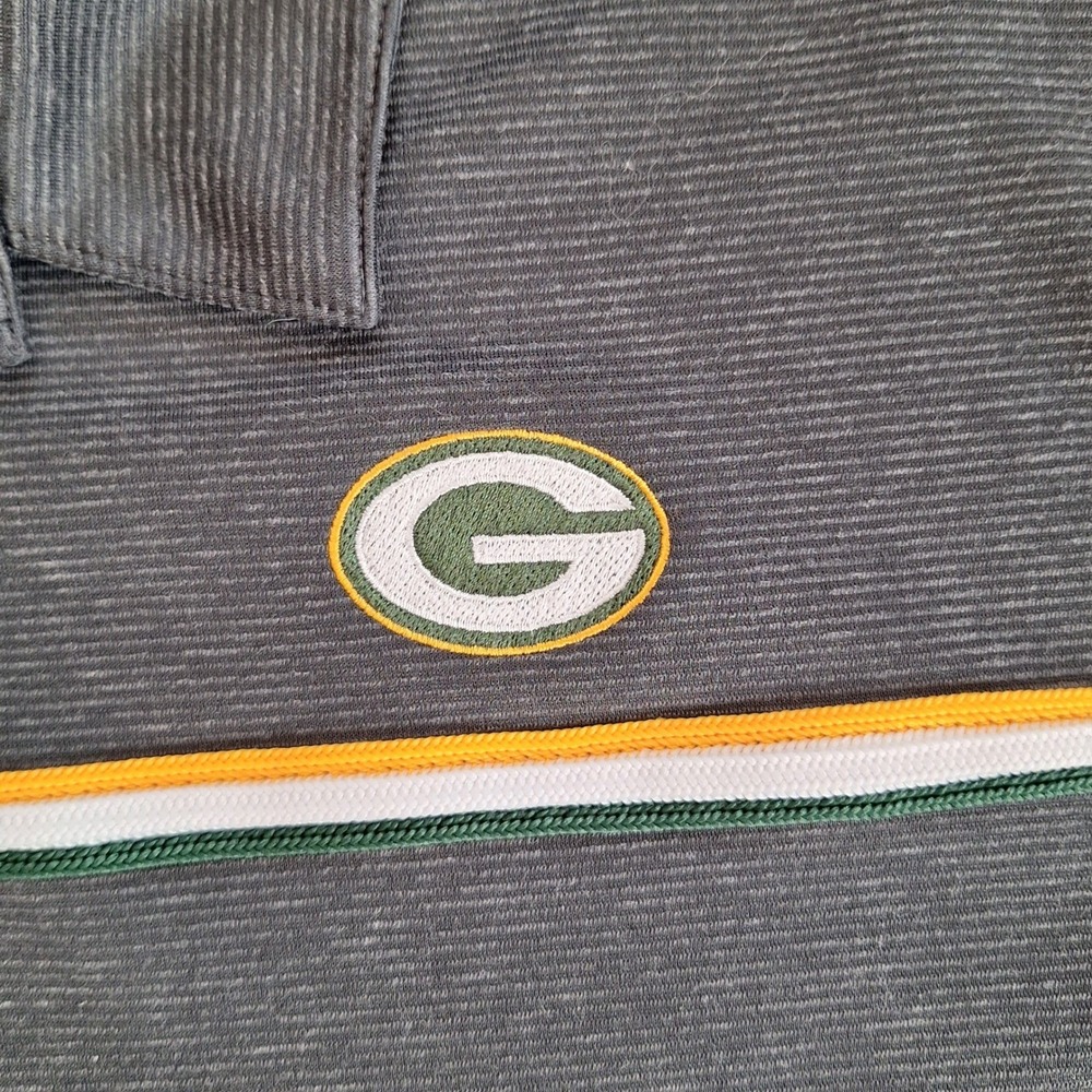 Nike Green Bay Packers Polo Shirt Embroidered Grey XXL - Picture 5 of 10